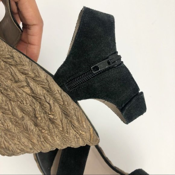 Browns Couture Wedge Espadrille Suede Strap - Picture 8 of 8